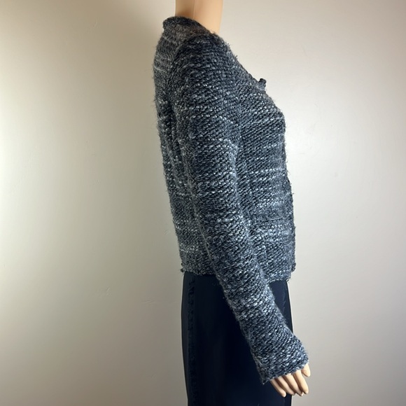 IRO charcoal Grey Carene Tweed Boucle Jacket - Picture 5 of 8